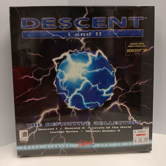 Descent I & II: The Definitive Collection Windows 95 New Factory Sealed PC, 1997
